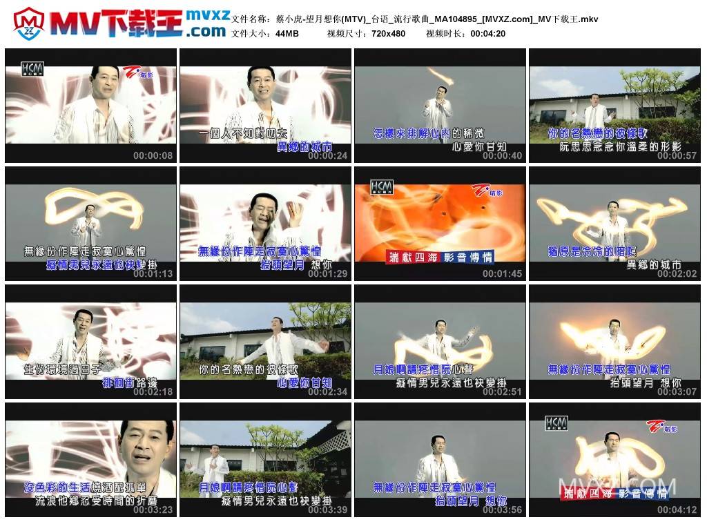 蔡小虎-望月想你(MTV)_台语_流行歌曲_MA104895